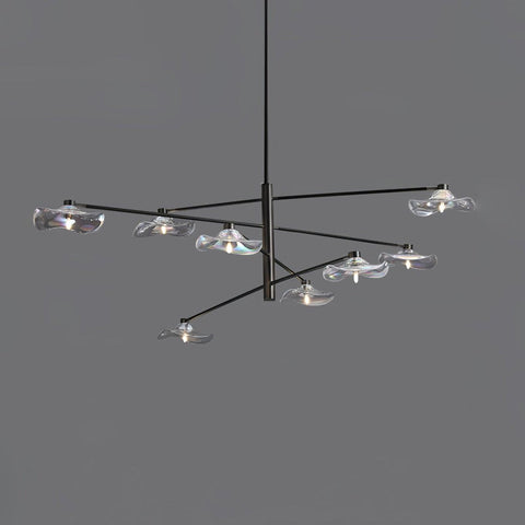 Lotus Leaves Glass Chandelier by Franing - SHOP ALL，glass chandelier，Chandelier