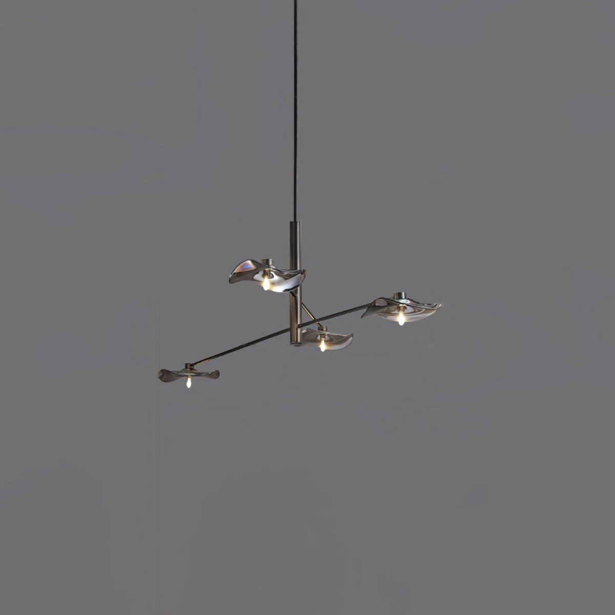 Lotus Leaves Glass Chandelier by Franing - SHOP ALL，glass chandelier，Chandelier