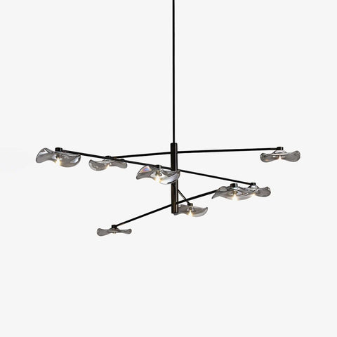 Lotus Leaves Glass Chandelier by Franing - SHOP ALL，glass chandelier，Chandelier