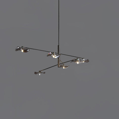 Lotus Leaves Glass Chandelier by Franing - SHOP ALL，glass chandelier，Chandelier