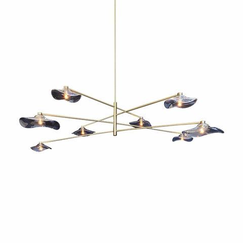 Lotus Leaves Glass Chandelier by Franing - SHOP ALL，glass chandelier，Chandelier
