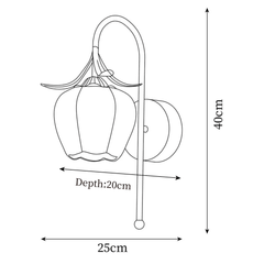 Luna Flower Wall Lamp by Franing - Wall,SHOP ALL,glass wall light