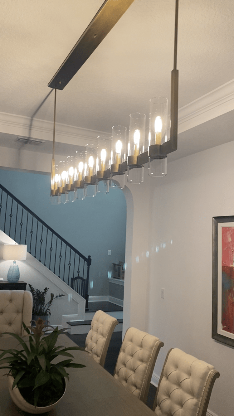 Manory Linear Chandelier 71" by Franing - Chandelier,SHOP ALL,glass chandelier