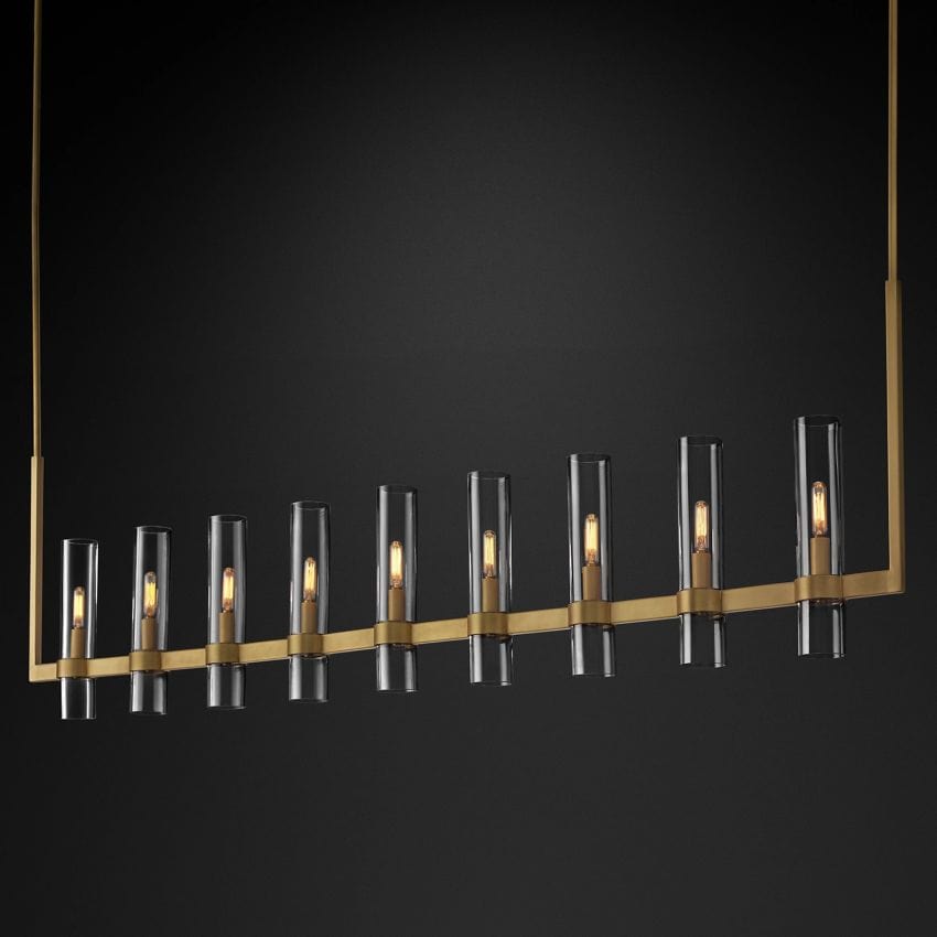Manory Linear Chandelier 71" by Franing - Chandelier,SHOP ALL,glass chandelier