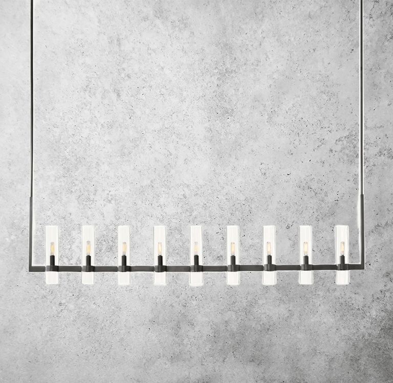 Manory Linear Chandelier 71" by Franing - Chandelier,SHOP ALL,glass chandelier