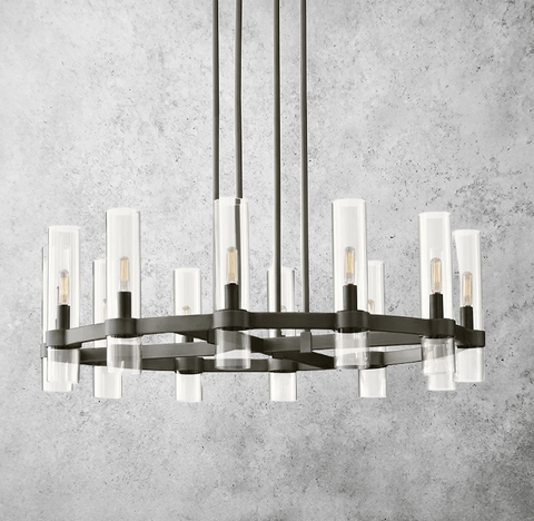 Manory Round Chandelier 36" by Franing - Chandelier,SHOP ALL,glass chandelier