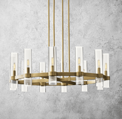 Manory Round Chandelier 36" by Franing - Chandelier,SHOP ALL,glass chandelier