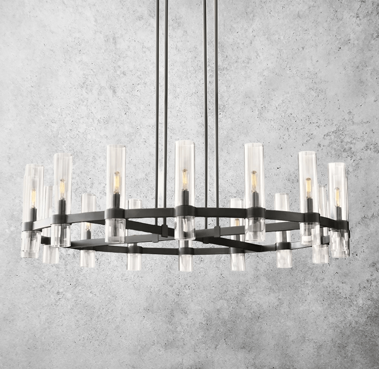 Manory Round Chandelier 48" by Franing - Chandelier,SHOP ALL,glass chandelier