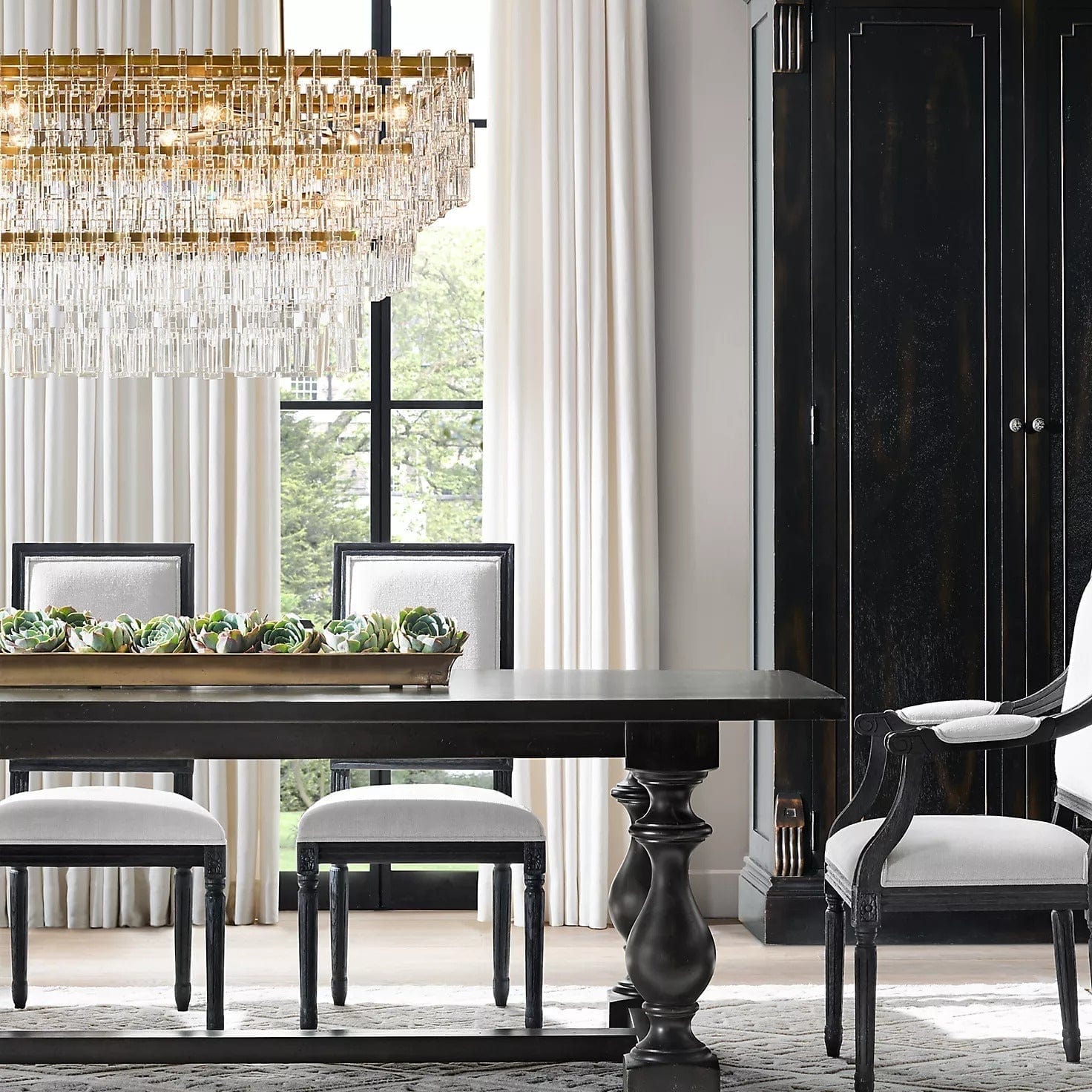 Mariogold Multi - Tier Crystal Chain Rectangle Chandelier 60" 72" by Franing - Chandelier,SHOP ALL,glass chandelier