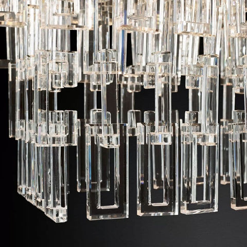 Mariogold Multi - Tier Crystal Chain Rectangular Chandelier 60" by Franing - Chandelier,SHOP ALL,glass chandelier