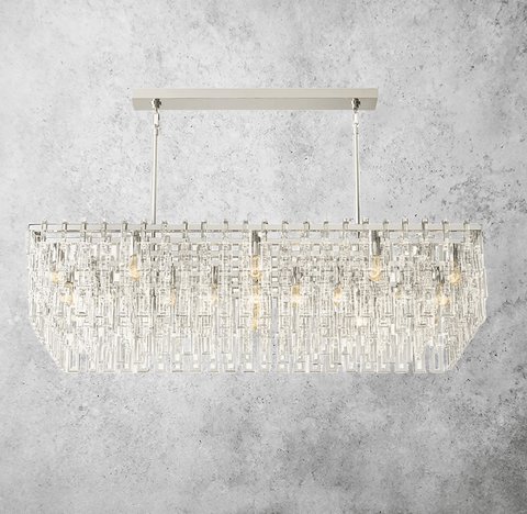 Mariogold Multi - Tier Crystal Chain Rectangular Chandelier 60" by Franing - Chandelier,SHOP ALL,glass chandelier