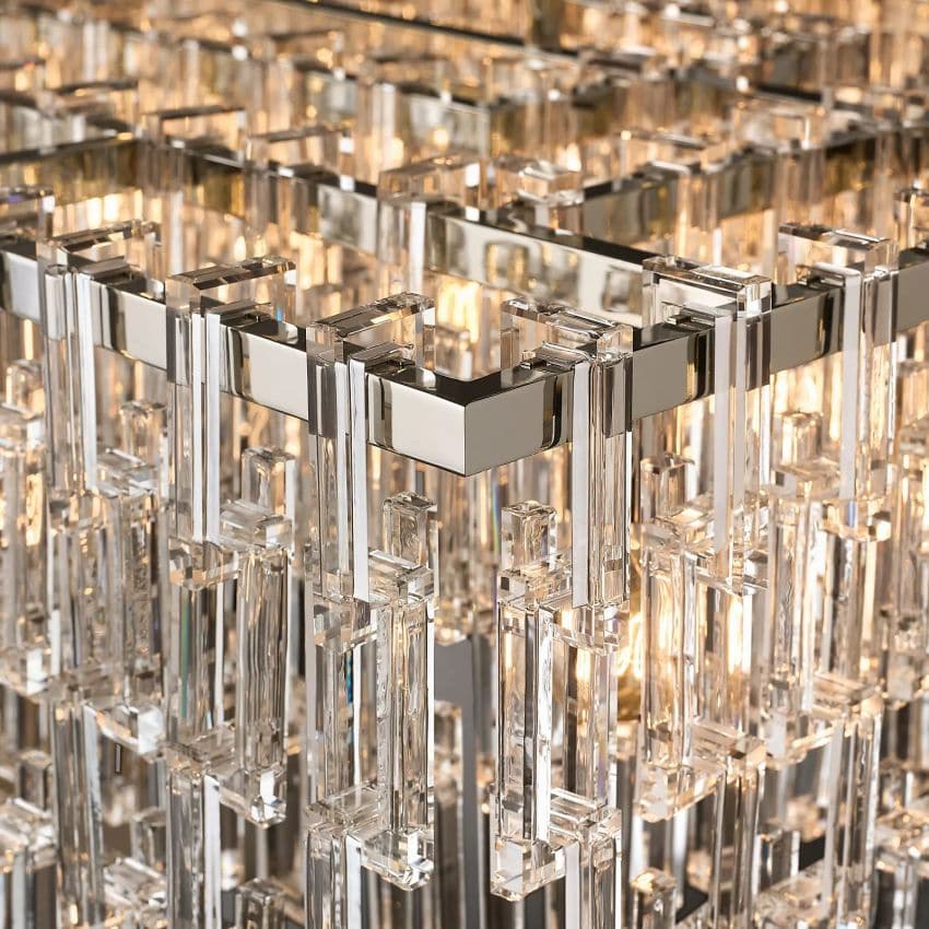 Mariogold Multi - Tier Crystal Chain Rectangular Chandelier 60" by Franing - Chandelier,SHOP ALL,glass chandelier