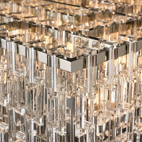 Mariogold Multi - Tier Crystal Chain Rectangular Chandelier 60" by Franing - Chandelier,SHOP ALL,glass chandelier