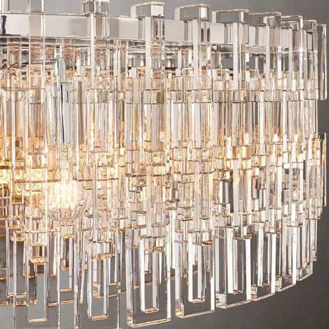 Mariogold Multi - Tier Crystal Chain Round Chandelier 36" by Franing - Chandelier,SHOP ALL,glass chandelier