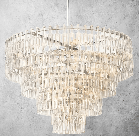 Mariogold Multi - Tier Crystal Chain Round Chandelier 36" 48" 60" by Franing - Chandelier,SHOP ALL,glass chandelier