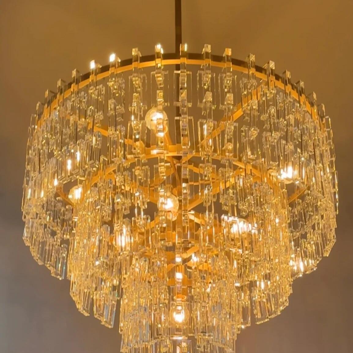 Mariogold Multi - Tier Crystal Chain Round Chandelier 36" 48" 60" by Franing - Chandelier,SHOP ALL,glass chandelier