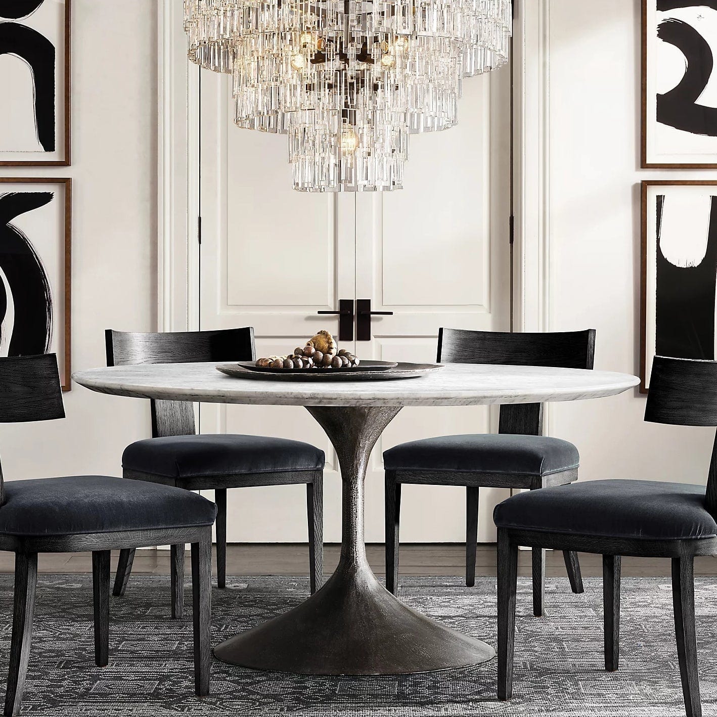 Mariogold Multi - Tier Crystal Chain Round Chandelier 36" 48" 60" by Franing - Chandelier,SHOP ALL,glass chandelier