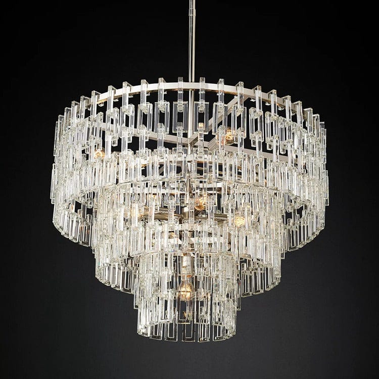 Mariogold Multi - Tier Crystal Chain Round Chandelier 36" 48" 60" by Franing - Chandelier,SHOP ALL,glass chandelier