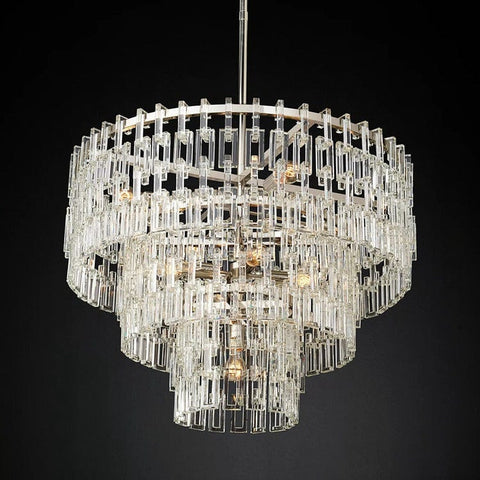Mariogold Multi - Tier Crystal Chain Round Chandelier 36" 48" 60" by Franing - Chandelier,SHOP ALL,glass chandelier