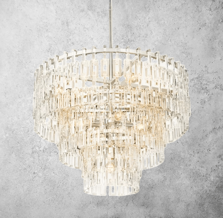 Mariogold Multi - Tier Crystal Chain Round Chandelier 36" 48" 60" by Franing - Chandelier,SHOP ALL,glass chandelier