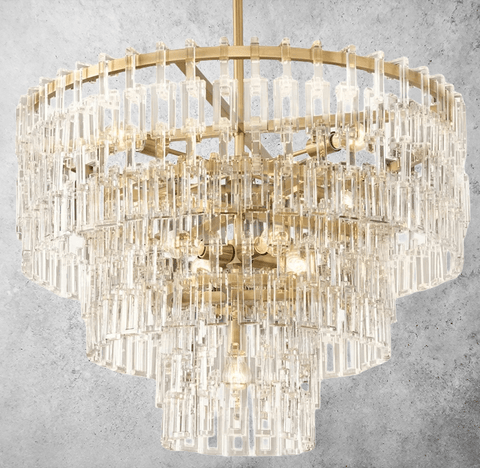 Mariogold Multi - Tier Crystal Chain Round Chandelier 36" 48" 60" by Franing - Chandelier,SHOP ALL,glass chandelier