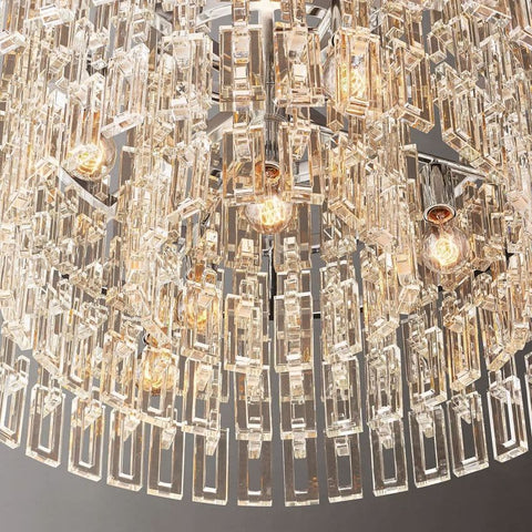 Mariogold Multi - Tier Crystal Chain Round Chandelier 36" by Franing - Chandelier,SHOP ALL,glass chandelier