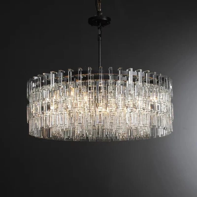 Mariogold Multi - Tier Crystal Chain Round Chandelier 36" by Franing - Chandelier,SHOP ALL,glass chandelier