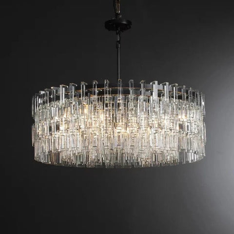 Mariogold Multi - Tier Crystal Chain Round Chandelier 36" by Franing - Chandelier,SHOP ALL,glass chandelier