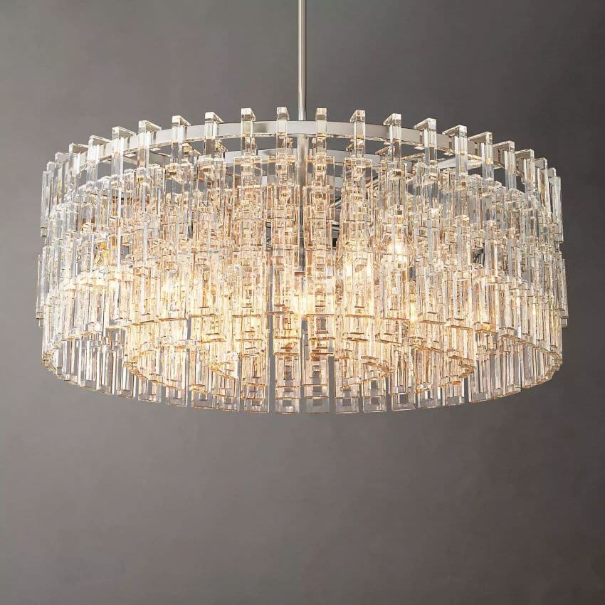 Mariogold Multi - Tier Crystal Chain Round Chandelier 36" by Franing - Chandelier,SHOP ALL,glass chandelier