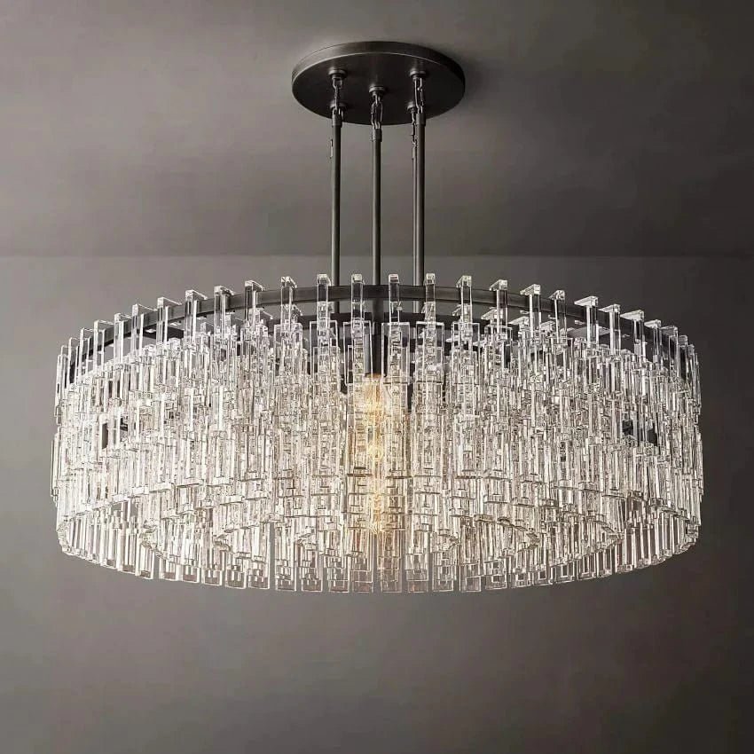 Mariogold Multi - Tier Crystal Chain Round Chandelier 48" by Franing - Chandelier,SHOP ALL,glass chandelier