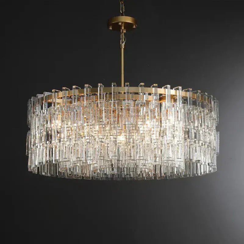 Mariogold Multi - Tier Crystal Chain Round Chandelier 48" by Franing - Chandelier,SHOP ALL,glass chandelier