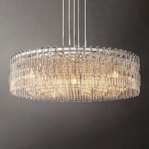 Mariogold Multi - Tier Crystal Chain Round Chandelier 48" by Franing - Chandelier,SHOP ALL,glass chandelier
