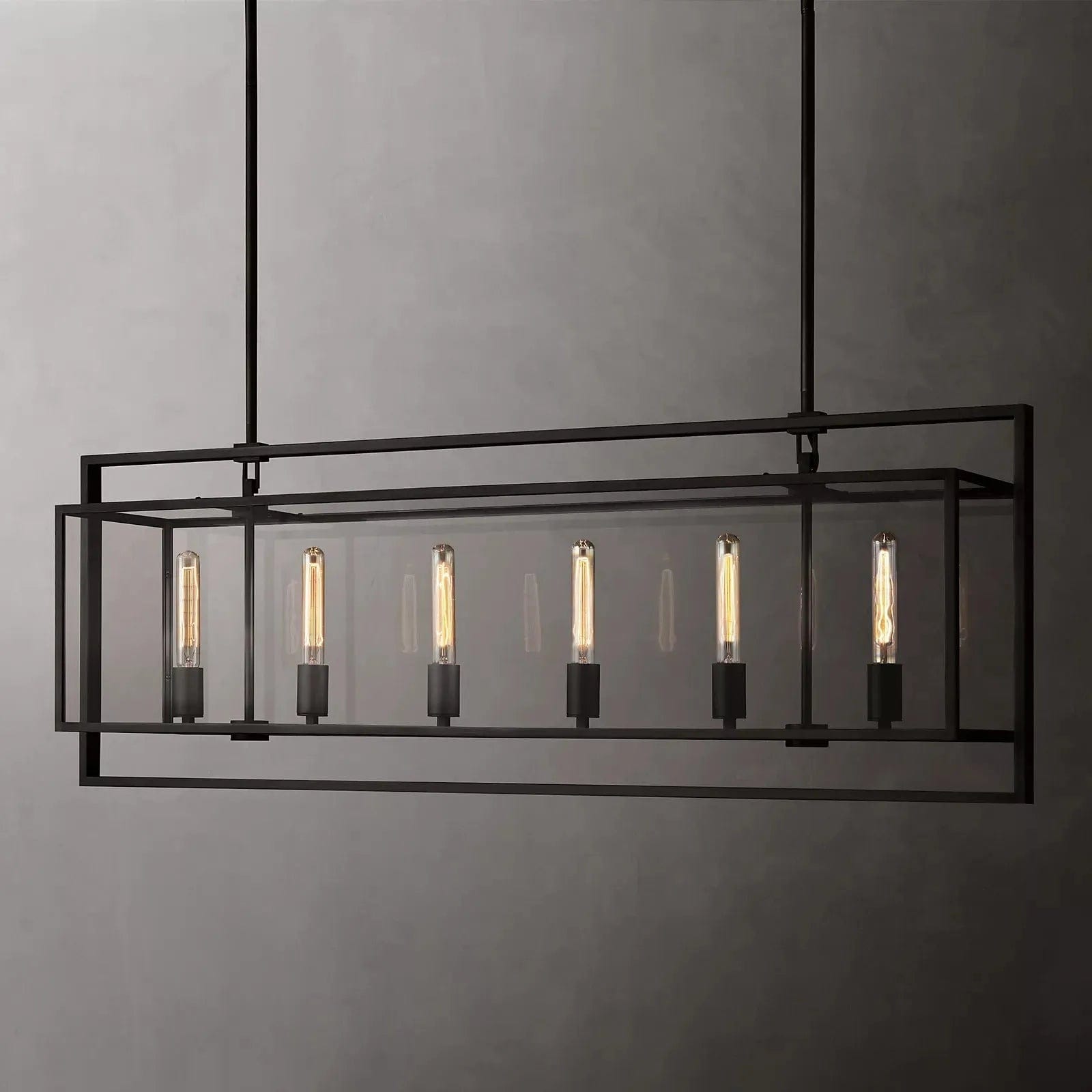 Michaul Beck Rectangular Chandelier 54" by Franing - Chandelier,SHOP ALL,glass chandelier
