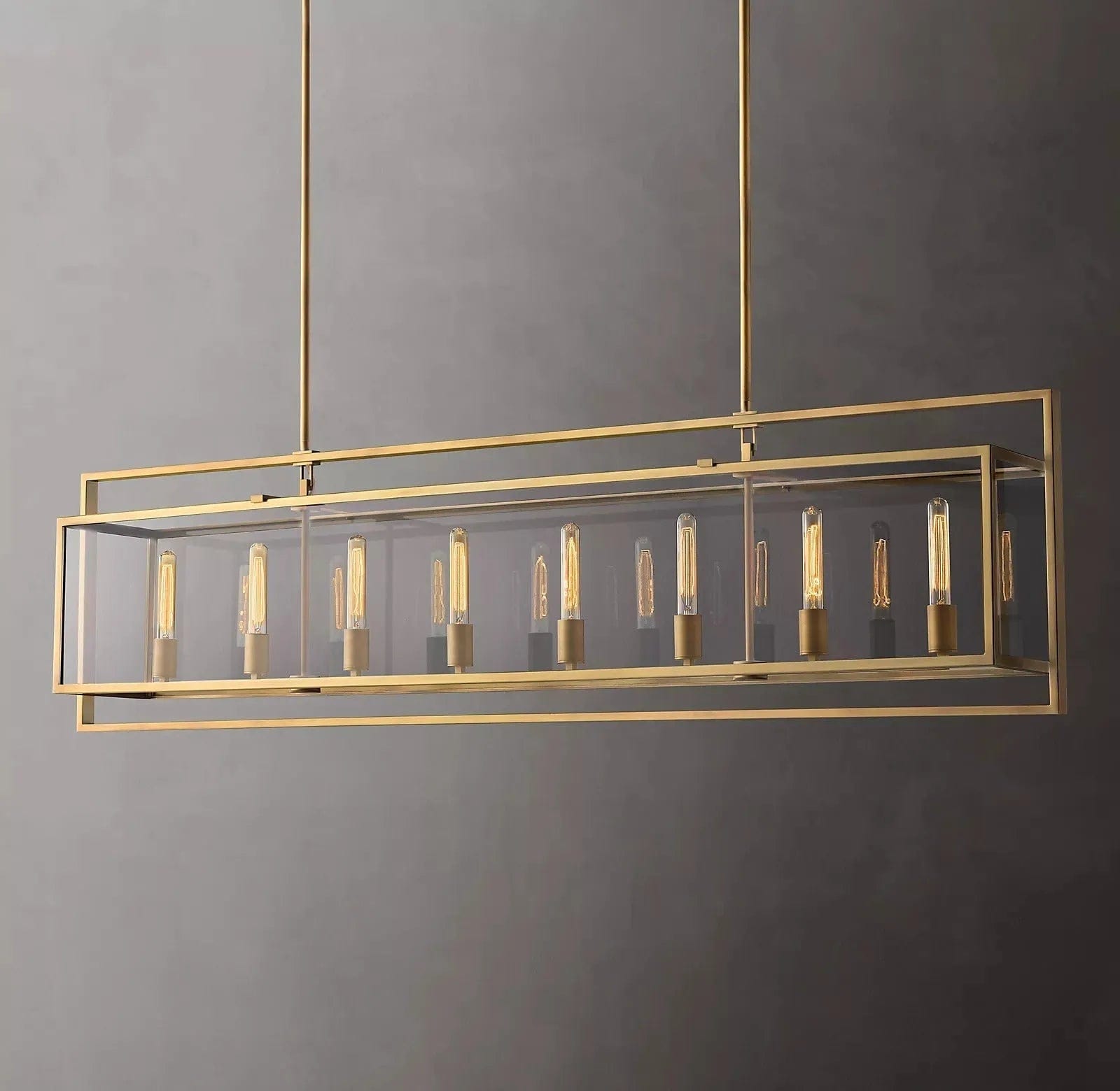 Michaul Beck Rectangular Chandelier 72" by Franing - Chandelier,SHOP ALL,glass chandelier