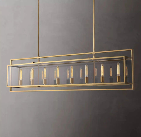 Michaul Beck Rectangular Chandelier 72" by Franing - Chandelier,SHOP ALL,glass chandelier
