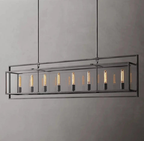 Michaul Beck Rectangular Chandelier 72" by Franing - Chandelier,SHOP ALL,glass chandelier