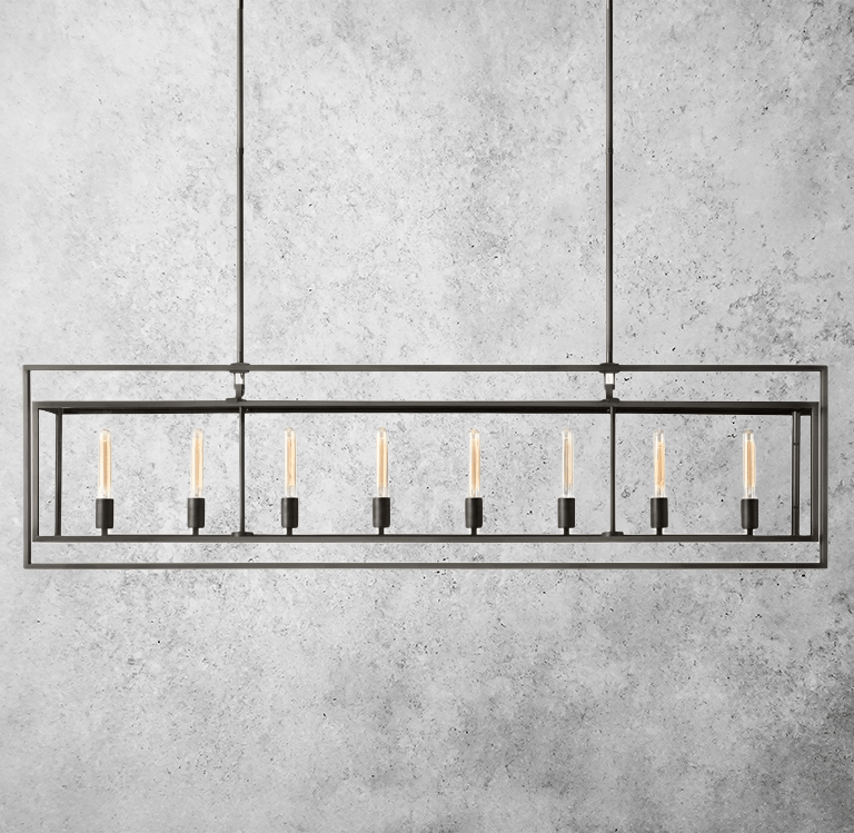 Michaul Beck Rectangular Chandelier 72" by Franing - Chandelier,SHOP ALL,glass chandelier