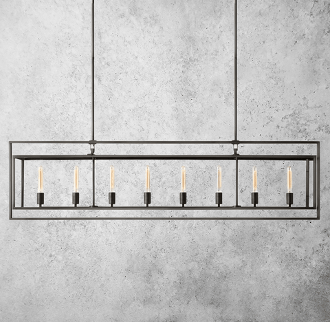 Michaul Beck Rectangular Chandelier 72" by Franing - Chandelier,SHOP ALL,glass chandelier