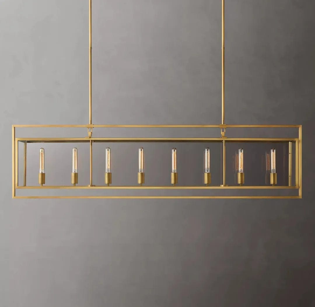 Michaul Beck Rectangular Chandelier 72" by Franing - Chandelier,SHOP ALL,glass chandelier