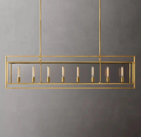 Michaul Beck Rectangular Chandelier 72" by Franing - Chandelier,SHOP ALL,glass chandelier