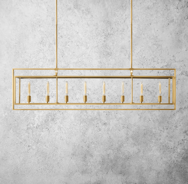 Michaul Beck Rectangular Chandelier 72" by Franing - Chandelier,SHOP ALL,glass chandelier