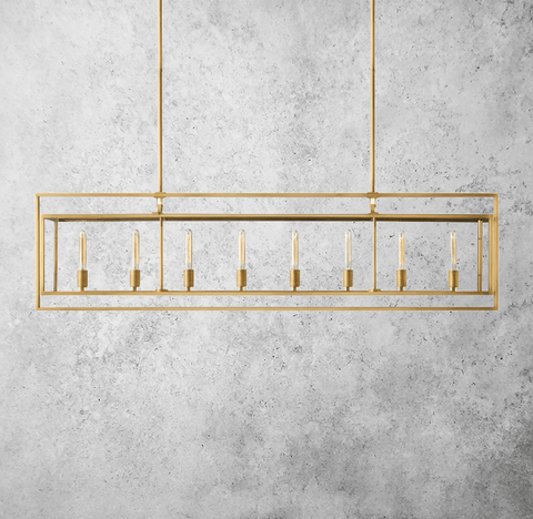 Michaul Beck Rectangular Chandelier 72" by Franing - Chandelier,SHOP ALL,glass chandelier