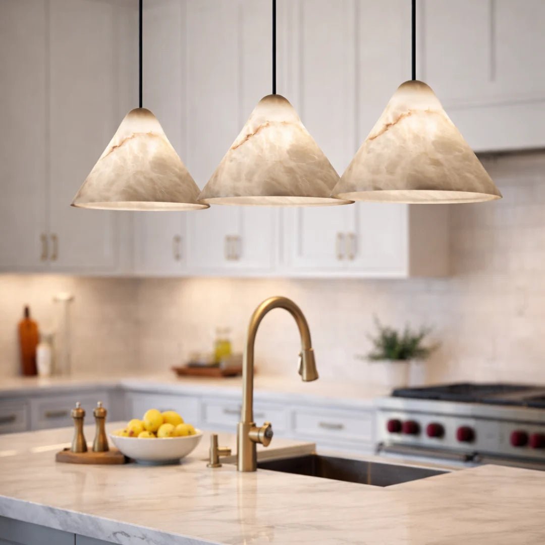 Modern Alabaster Kitchen Island Pendant Light by Franing - SHOP ALL,pendant,Alabaster