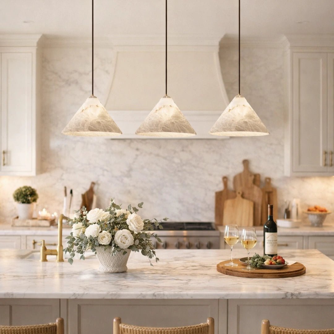 Modern Alabaster Kitchen Island Pendant Light by Franing - SHOP ALL,pendant,Alabaster
