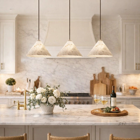 Modern Alabaster Kitchen Island Pendant Light by Franing - SHOP ALL,pendant,Alabaster