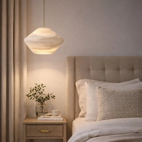 Modern Alabaster Sphere Pendant Light by Franing - SHOP ALL,pendant,Alabaster