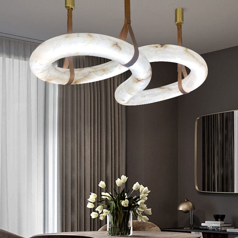 Nordic Alabaster Pendant Light by Franing - Chandelier .SHOP ALL .Alabaster，Island counter/dining room