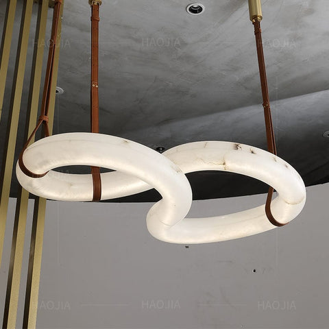 Nordic Alabaster Pendant Light by Franing - Chandelier .SHOP ALL .Alabaster，Island counter/dining room