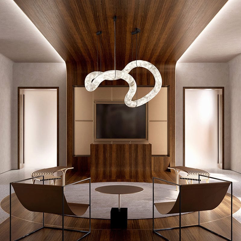 Oslo Alabaster Pendant - Modern Entryway Light – Franing