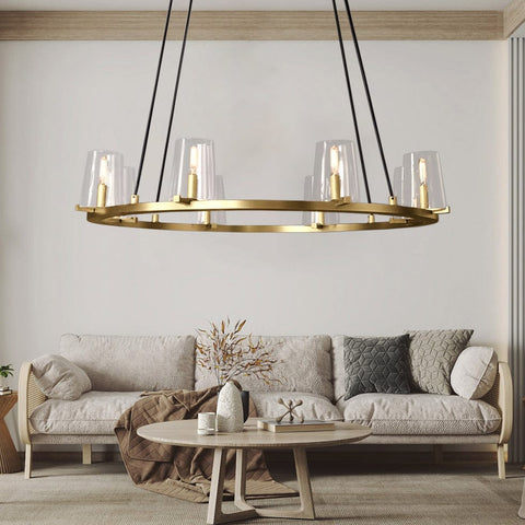 Paulay Round Chandelier 36" by Franing - Chandelier,SHOP ALL,glass chandelier